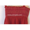 girls machine smocked red slip dress